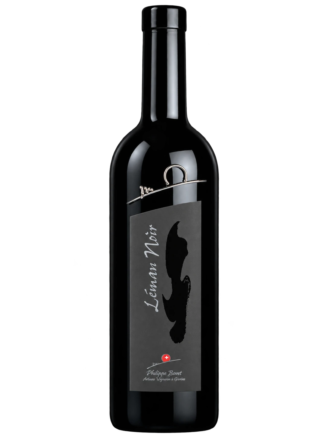 Visuel de la bouteille de Léman Noir Dark Line de la Cave Philippe Bovet.
