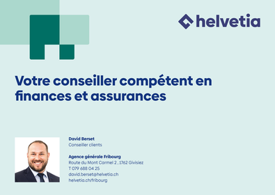 David Berset, conseiller clients Helvetia.